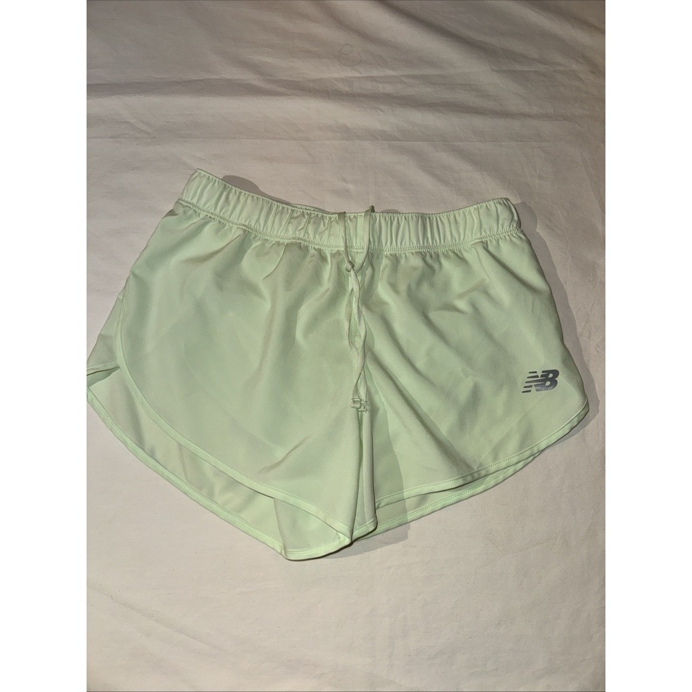 New Balance Women's Running Shorts Lime Green Small Lined Athletic Activewear